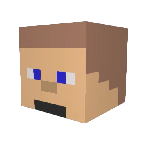 MikyaNono Minecraft avatar head, 3D render