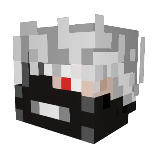 Mikyzalles Minecraft avatar head, 3D render