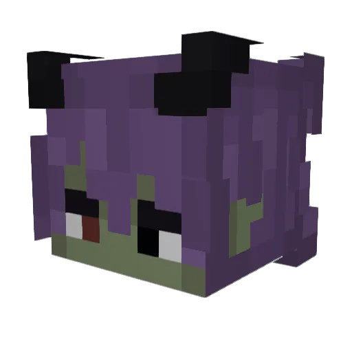 Mil0000E Minecraft avatar head, 3D render