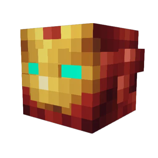 Mil0_ Minecraft avatar head, 3D render