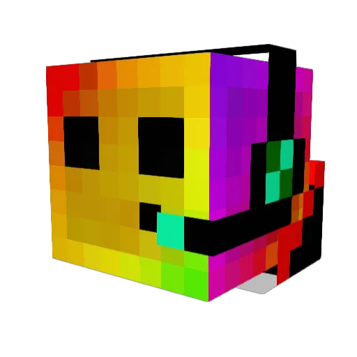 Mil3o Minecraft avatar head, 3D render