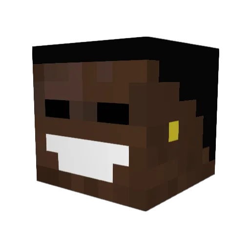 MilBed Minecraft avatar head, 3D render