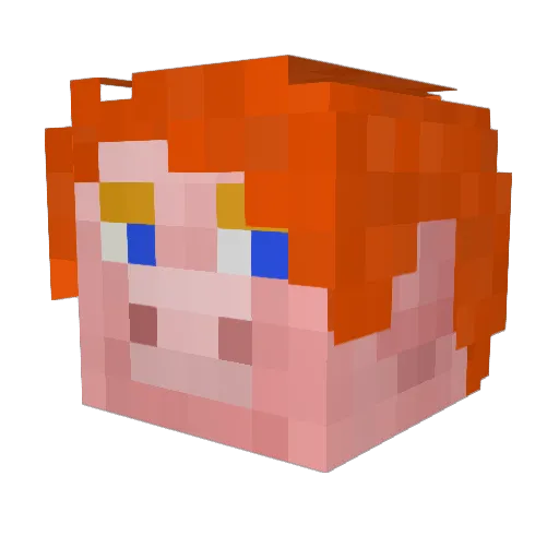 MilKB0NES Minecraft avatar head, 3D render
