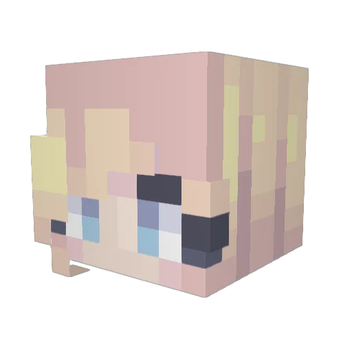 MilMilis Minecraft avatar head, 3D render