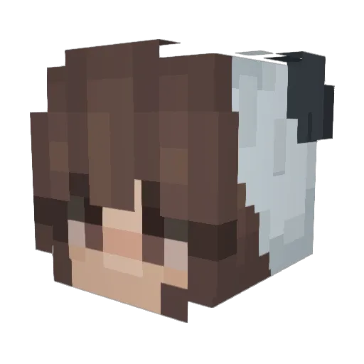 Mila1046 Minecraft avatar head, 3D render