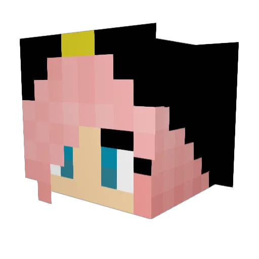 Mila24680 Minecraft avatar head, 3D render