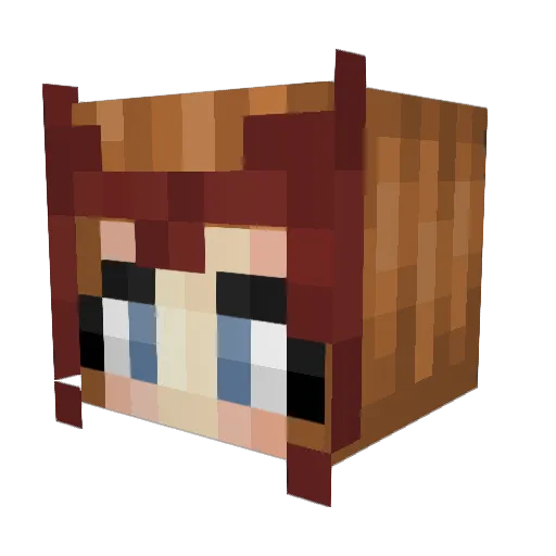 MilaIndiaM Minecraft avatar head, 3D render