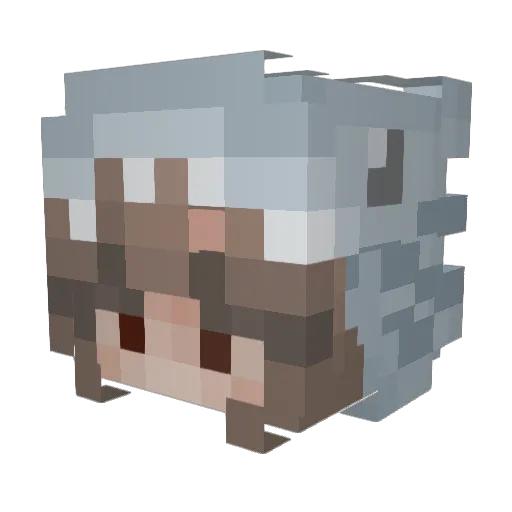 MilaMB Minecraft avatar head, 3D render