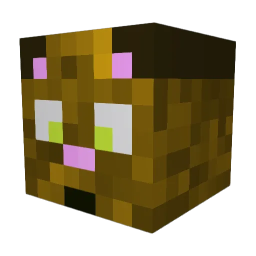 MilaRila Minecraft avatar head, 3D render