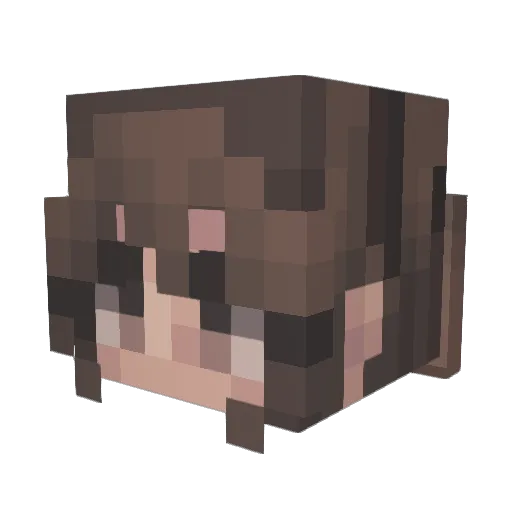 Mila_Co Minecraft avatar head, 3D render