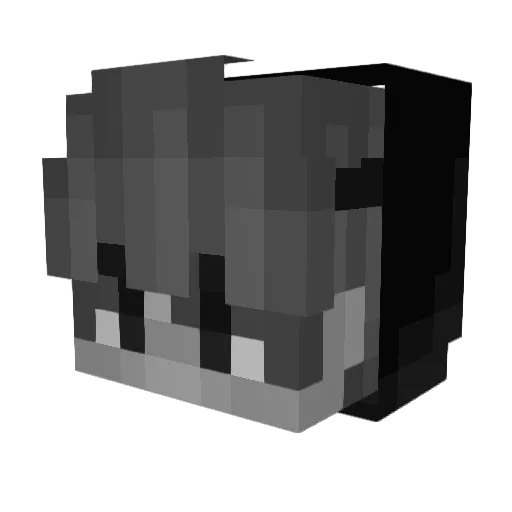 Miladora Minecraft avatar head, 3D render