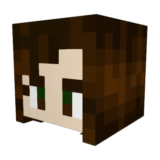 MiladyLoki Minecraft avatar head, 3D render