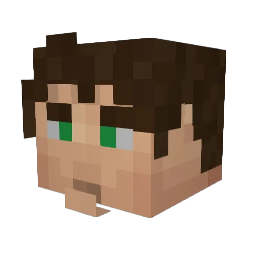 Milaerion Minecraft avatar head, 3D render