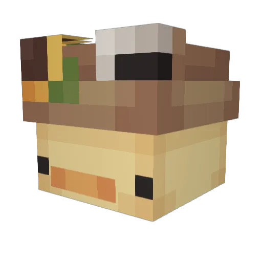 MilanBuilds Minecraft avatar head, 3D render