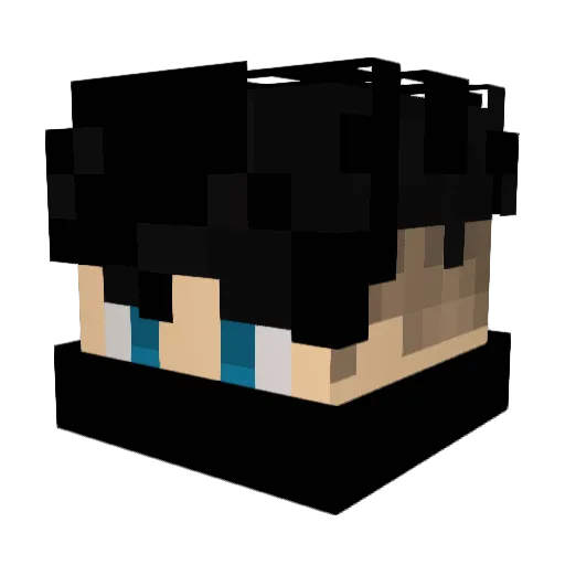 MilanCoding Minecraft avatar head, 3D render