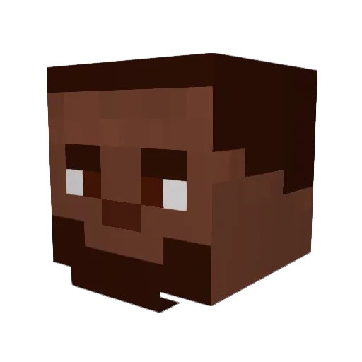 MilanFan Minecraft avatar head, 3D render