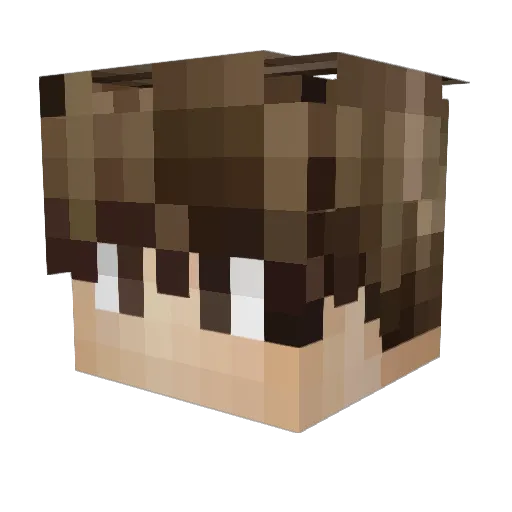 MilanPlayz Minecraft avatar head, 3D render