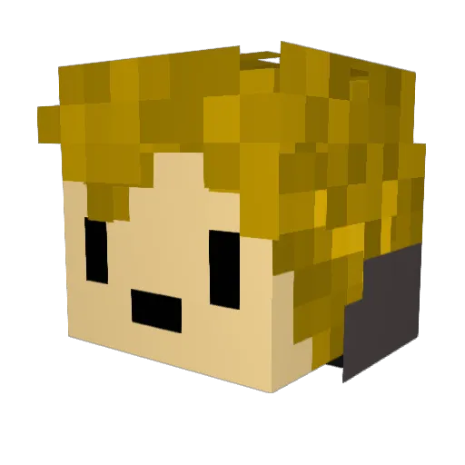 MilanTheGreat09 Minecraft avatar head, 3D render