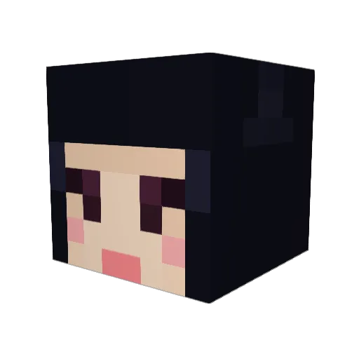 Milana6asmozo Minecraft avatar head, 3D render