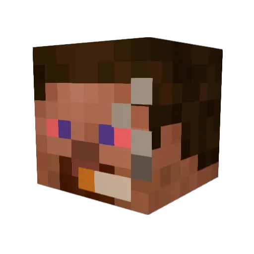 Milanga32 Minecraft avatar head, 3D render