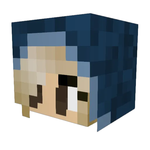 Milanne4 Minecraft avatar head, 3D render