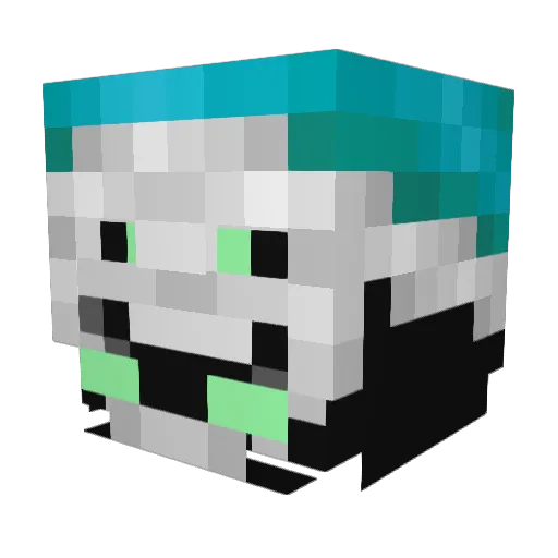 Milanvoe Minecraft avatar head, 3D render