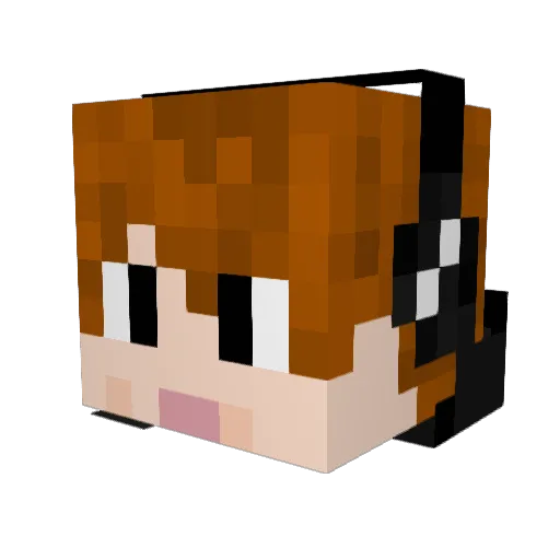 Milanzzi Minecraft avatar head, 3D render