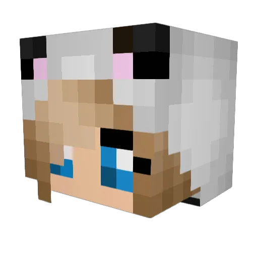 Milasweet Minecraft avatar head, 3D render
