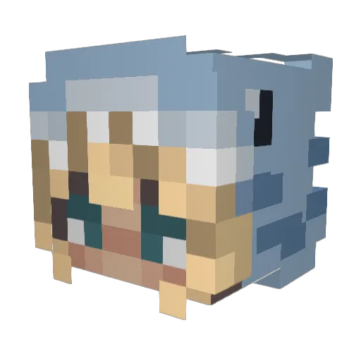 Milch01 Minecraft avatar head, 3D render