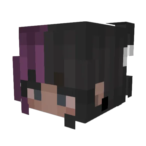 Milcheen Minecraft avatar head, 3D render