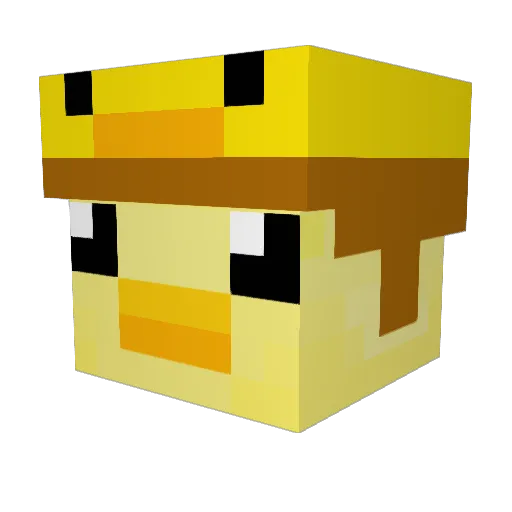 Milchschnitty Minecraft avatar head, 3D render