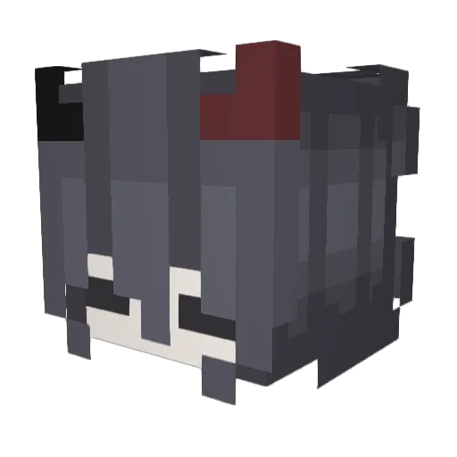MildRuBin Minecraft avatar head, 3D render