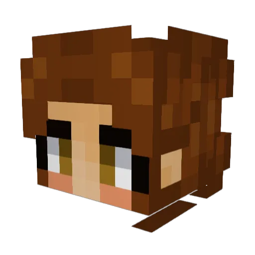 Mildac Minecraft avatar head, 3D render