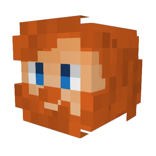 MildredsGood Minecraft avatar head, 3D render