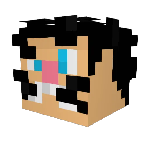 MileHD001 Minecraft avatar head, 3D render