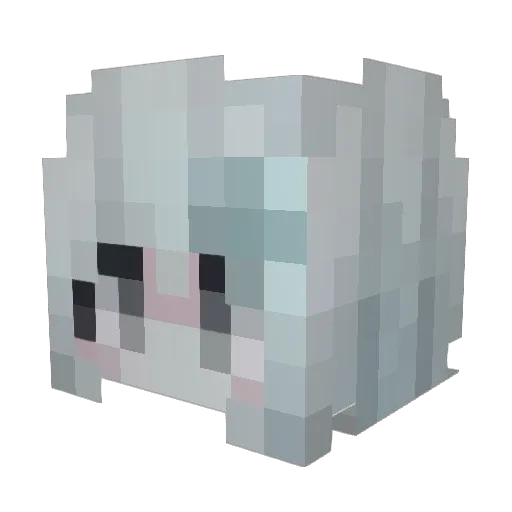 Mileguang Minecraft avatar head, 3D render