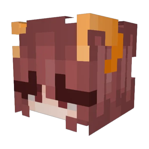 Mileihna Minecraft avatar head, 3D render