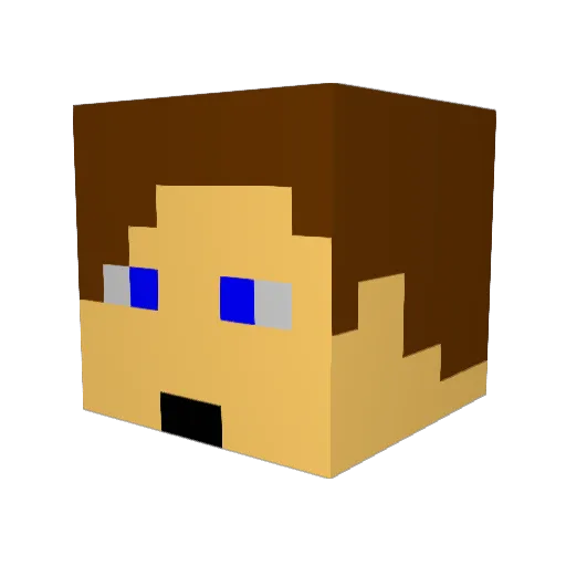 MilemKnight Minecraft avatar head, 3D render
