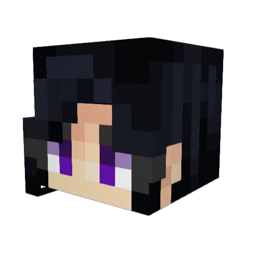 Mileniixx Minecraft avatar head, 3D render