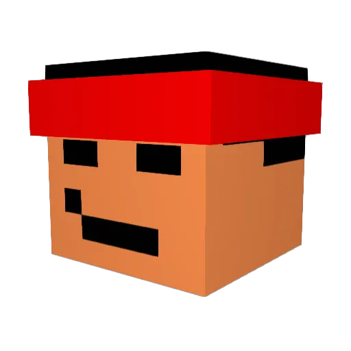 Milenkor Minecraft avatar head, 3D render
