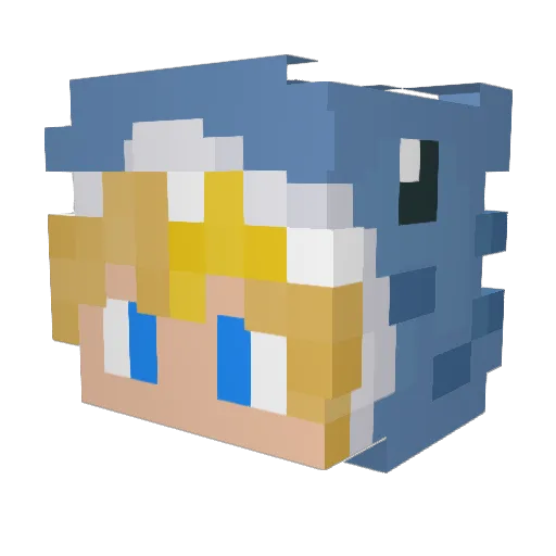 Miles1111 Minecraft avatar head, 3D render