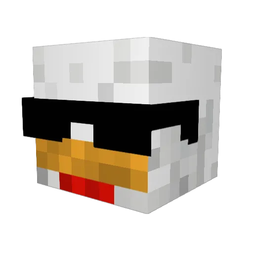 MilesCam Minecraft avatar head, 3D render