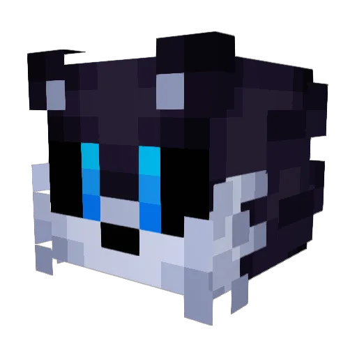 MilesGlitch Minecraft avatar head, 3D render