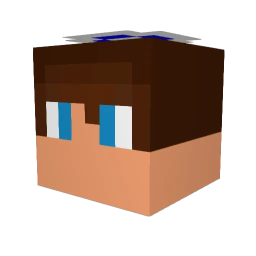 MilesIsrael Minecraft avatar head, 3D render