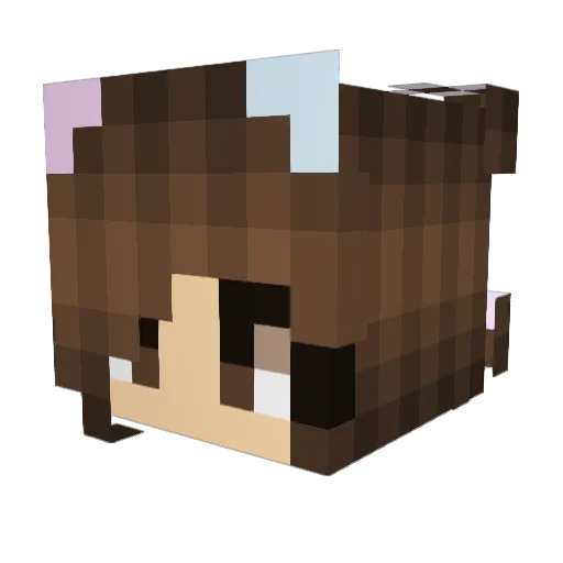 MilesMelody Minecraft avatar head, 3D render
