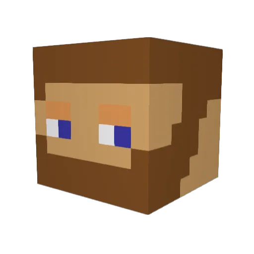 MilesMustang Minecraft avatar head, 3D render