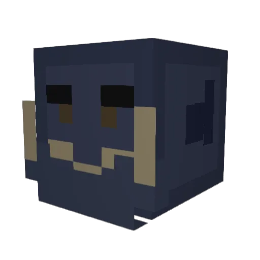 MilesWiki Minecraft avatar head, 3D render