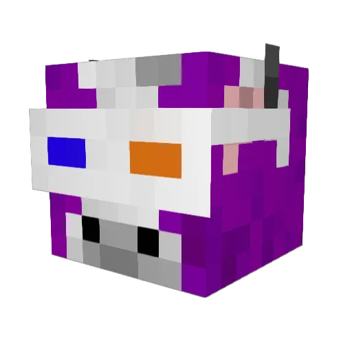 Milese Minecraft avatar head, 3D render