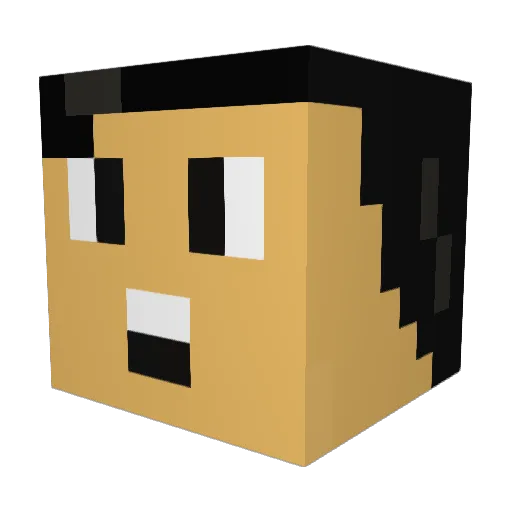 MileseliM Minecraft avatar head, 3D render