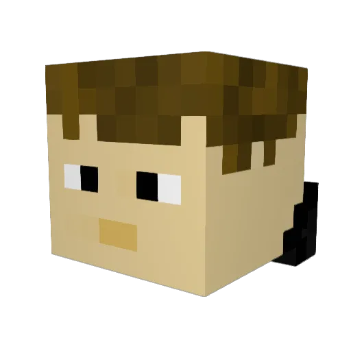 MileslySmilely Minecraft avatar head, 3D render